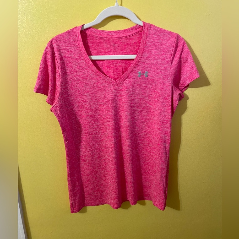 Bright pink Under Armour tee